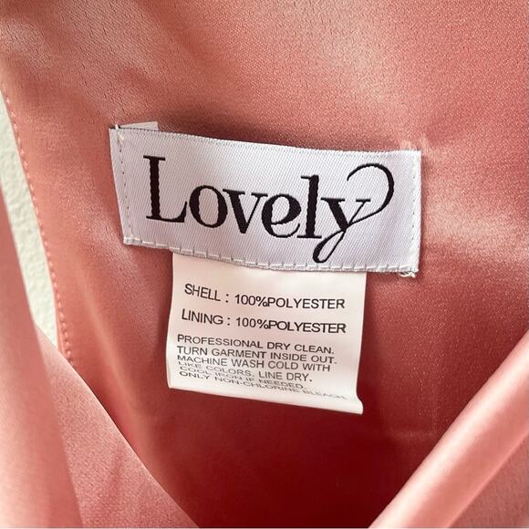 Dessy Lovely Esme Cowl-Neck Midi Tank Dress in Desert Rose Pink Women's 2 $187 - Picture 7 of 9